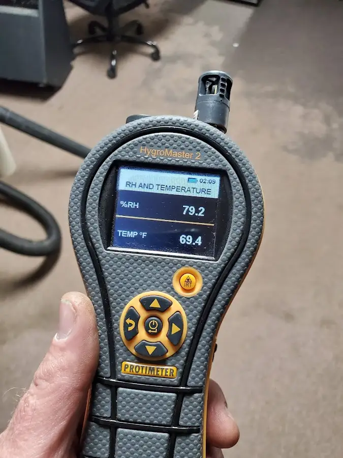 Moisture meter humidity assessment for Fire & Smoke Damage Restoration in Fate